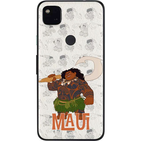 Disney Princess Moana Maui Pattern Google Pixel 4a Skin